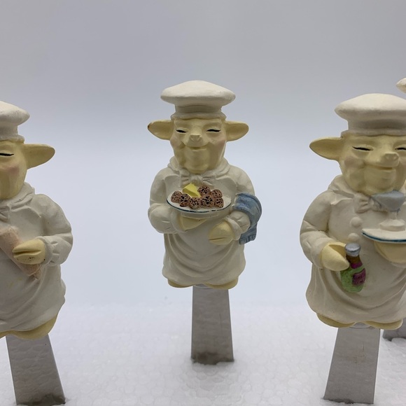 4 Pc. Hand Painted Vintage Spreader Set With Stainless Steel Blade’s Cooks Club - Picture 4 of 12